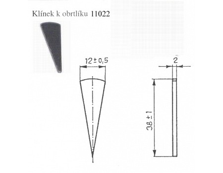 11022 klínek k obrt.sur.