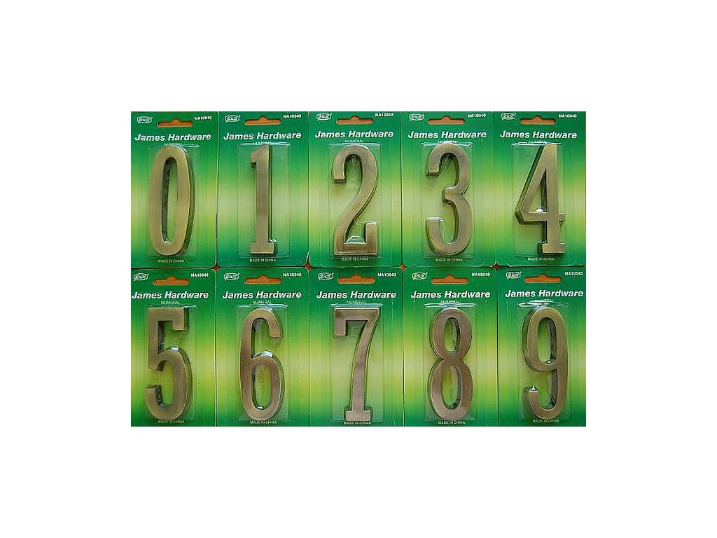 Číslice "6" 100mm BRONZ