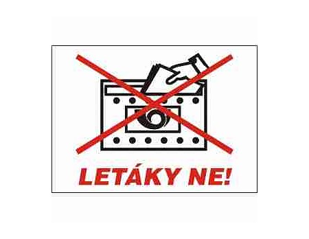 Samolepka "LETÁKY NE" 70x50