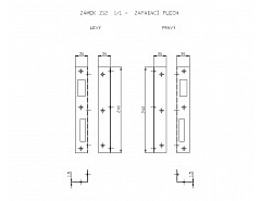 Protiplech vratový zámek 1/1 ''P''