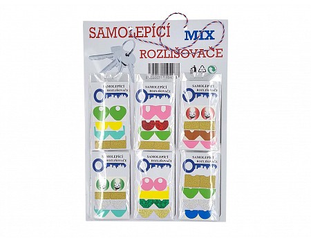 Rozlišovač klíčů samolepící MIX hranaté, kulaté a RS (1bli=30sáčků=240ks)