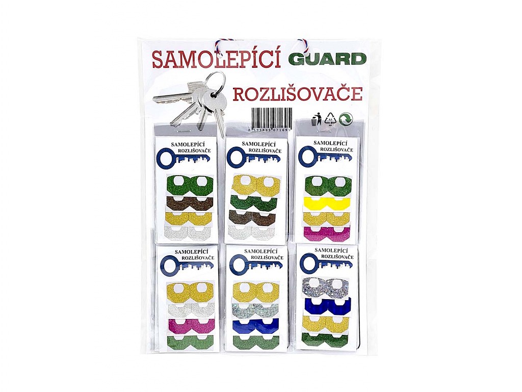 Rozlišovač klíčů samolepící GUARD (EVVA) (1bli=30sáčků=240ks)