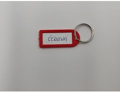 Visačka kl.MALÁ-kr.červená tmavá 1D 50ks