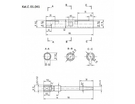 Klíč Kombi 028 01.041 (bez hlaviček)