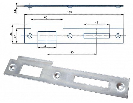 Protiplech BZn 2/2 ''L'' rovný