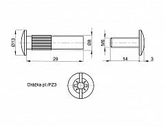 Spojovací kování M6 31-40mm Ni