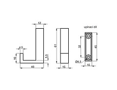 NOEL věšák malý Ni-broušený