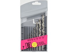 7 dílná sada vrtáků kobalt pro závit  M3-M12 HSS CO5% DIN338RN (plastová krabička)