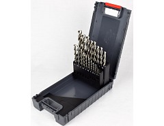 E7-19 dílna sada vrtáků kobalt 1-10mm (po 0,5mm) HSS CO5% DIN338RN (plastový box FIT)