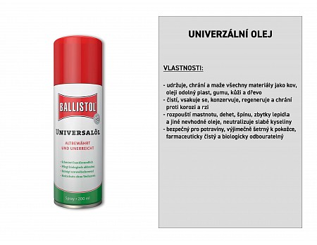 Univerzální olej 200 ml sprej, BALLISTOL 21712 (21700)
