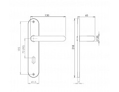 Dveřní kování HOLAR STANDARD 72/OK-HNĚDÁ blistr S02