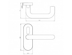 Dveřní kován HOLAR  KLASIK mezipokoj.HNĚDÁ blistr K06