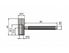 Závěs dveřní 80/10 VD M8/80 BZn 96540530