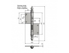 Závěs okenní 100 UR14 černý lak''L'' č.91810240