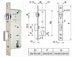 Zámek EURO-V Fab 35/22 váleček hl.50(804516)