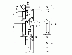 Titan 822/40 přídavný zámek závorový (823/40)