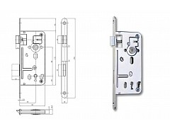 ZAMEK 537C/8,5  P-L 25KS BZN DOORNITE