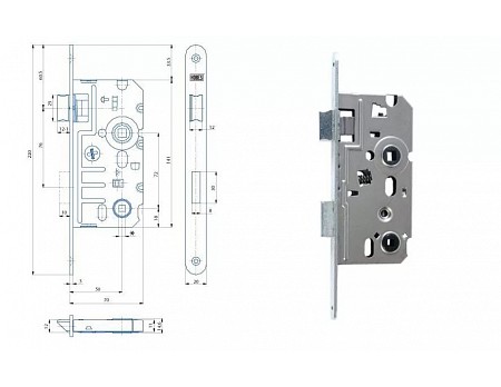 Zámek K 242 P WC 6x6 PBzn 72/70