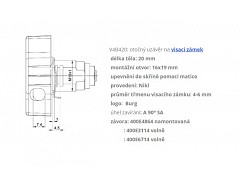 BURG Otočný uzávěr V4B420 na visací zámek