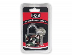 Visací zámek s potiskem ARMY 38 mm 3kl.